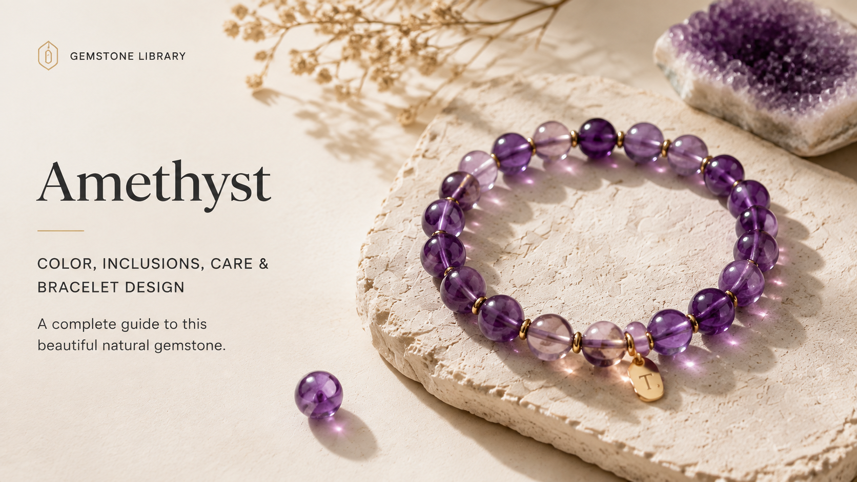 Amethyst: Color, Inclusions, Care & Bracelet Design