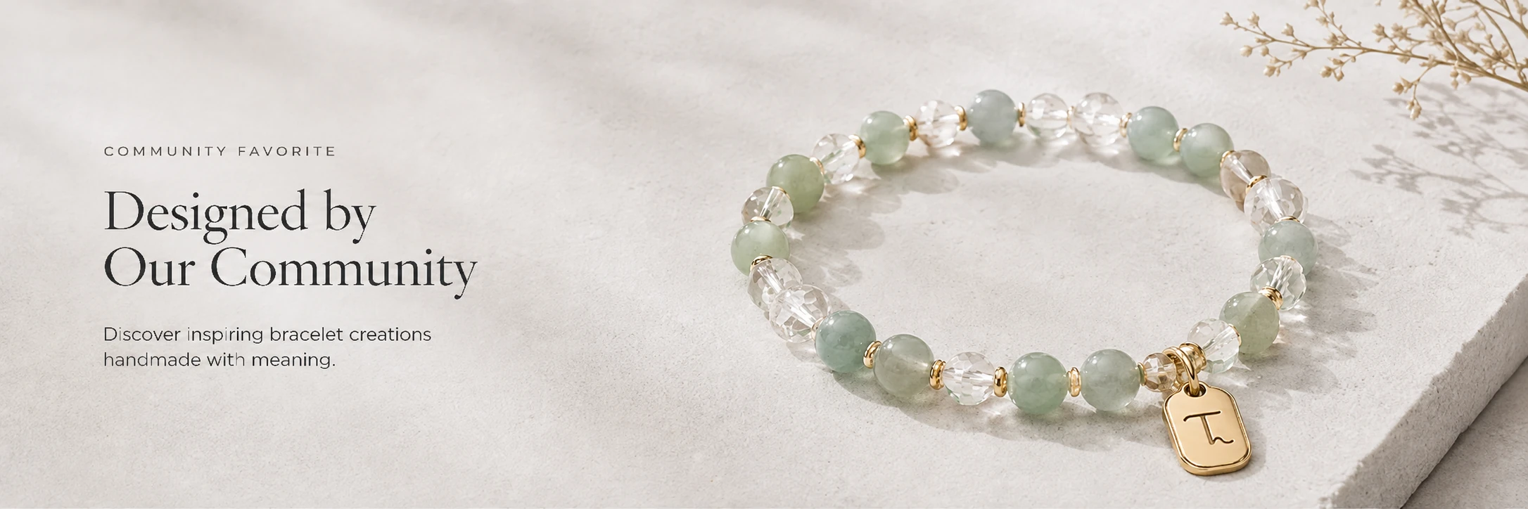 TerraBead gemstone bracelet on a mineral stone