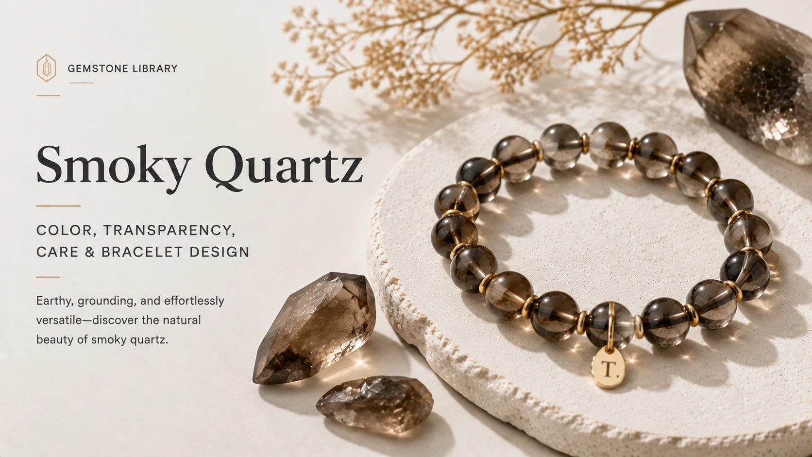 Smoky Quartz: Color, Transparency, Care & Bracelet Design